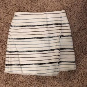 High Waist Woven wrap skirt